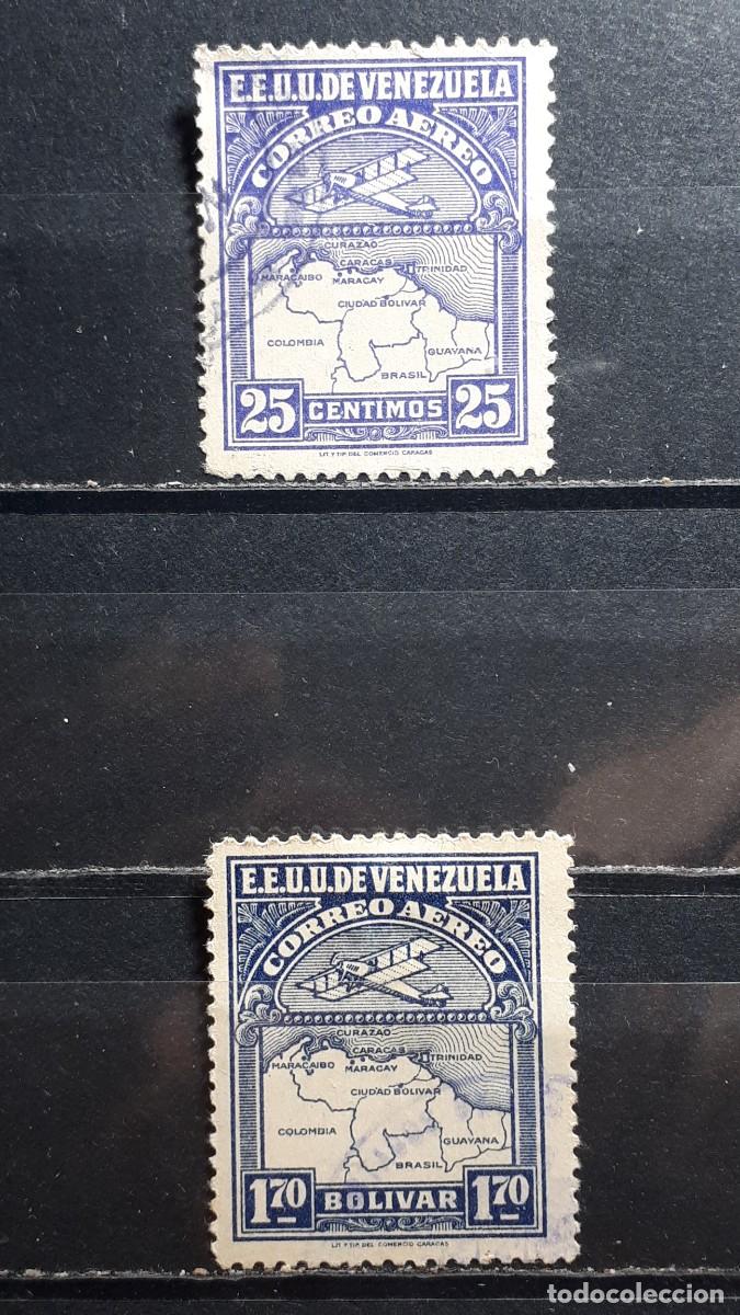 Sellos: VENEZUELA. A&Ntilde;O 1930. &deg;. YVERT A&eacute;reo 4, 9.