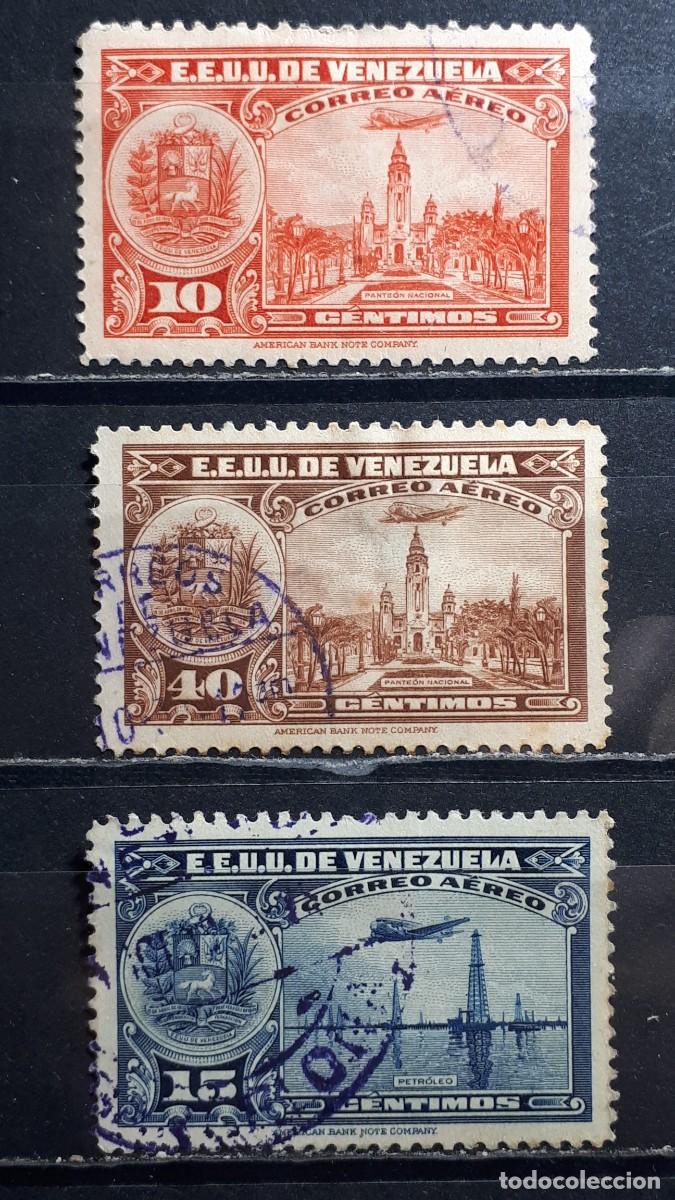 Sellos: VENEZUELA. A&Ntilde;O 1938. &deg;. YVERT A&eacute;reo 103, 105, 107