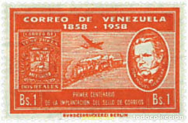 Sellos: 597966 MNH VENEZUELA 1959 CENTENARIO DEL SELLO VENEZOLANO