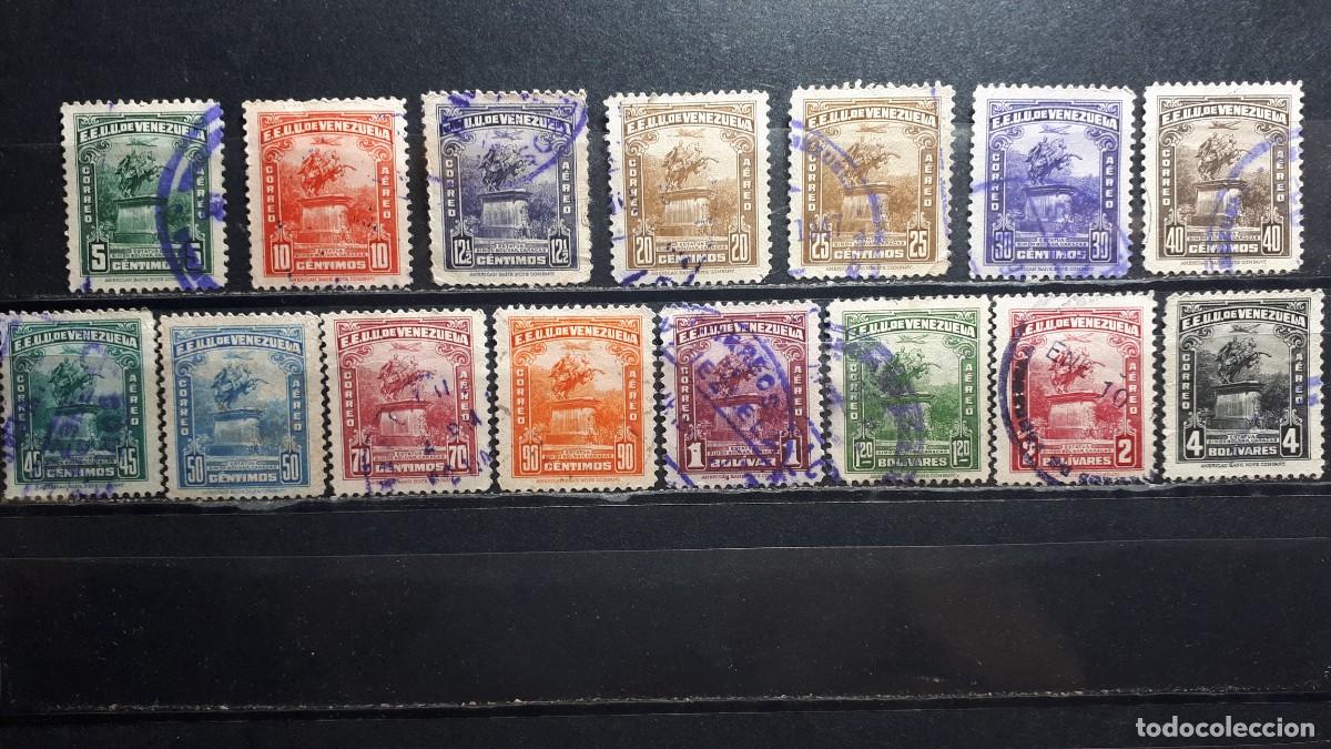 Sellos: VENEZUELA. A&Ntilde;O 1940-57. &deg;. YVERT A&eacute;reo 138/57. Falta 141, 149, 153, 155, 157