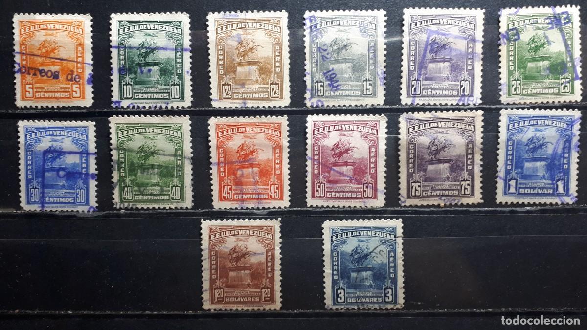 Sellos: VENEZUELA. A&Ntilde;O 1947-9. &deg;. Yvert A&eacute;reo 229/38. 240, 242, 243, 245,
