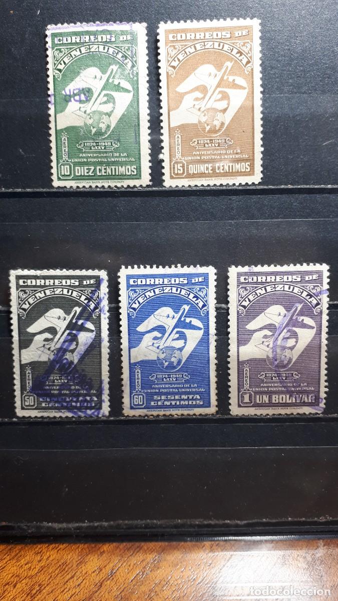 Sellos: VENEZUELA. A&Ntilde;O 1950. &deg;. Yvert A&eacute;reo 279/80, 283/4, 286