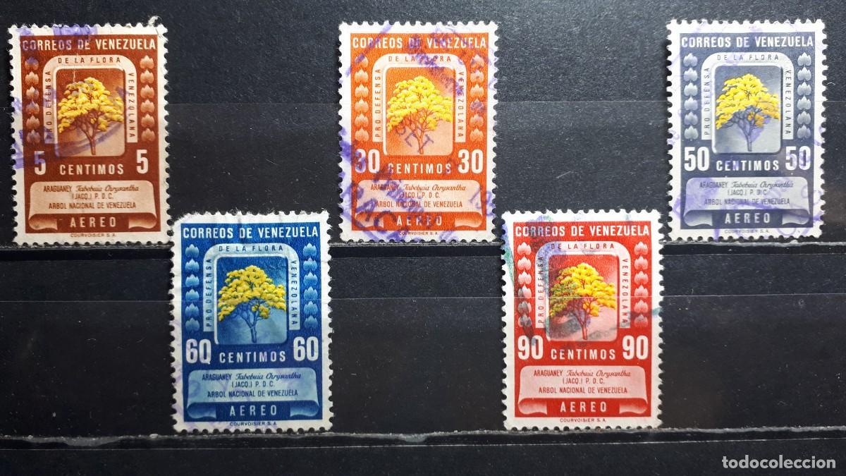 Sellos: VENEZUELA. A&Ntilde;O 1950. &deg;. Yvert A&eacute;reo, 287, 281/4.
