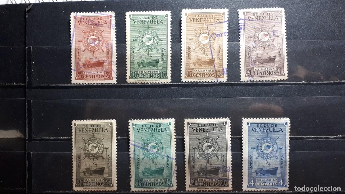 Francobolli: VENEZUELA. A&Ntilde;O 1948-50. &deg;. Yvert A&eacute;reo, 250/4, 256/7, 264