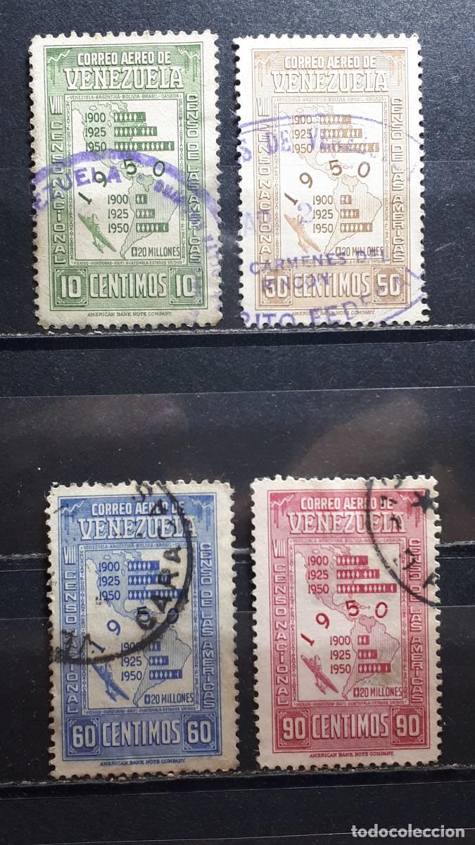 Sellos: VENEZUELA. A&Ntilde;O 1950. &deg;. Yvert A&eacute;reo, 297, 301/3