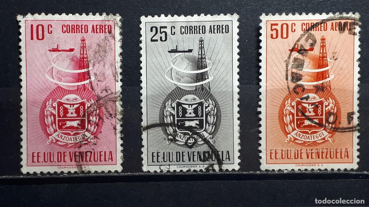 Sellos: VENEZUELA. A&Ntilde;O 1951. &deg;. Yvert A&eacute;reo, 329, 331, 333