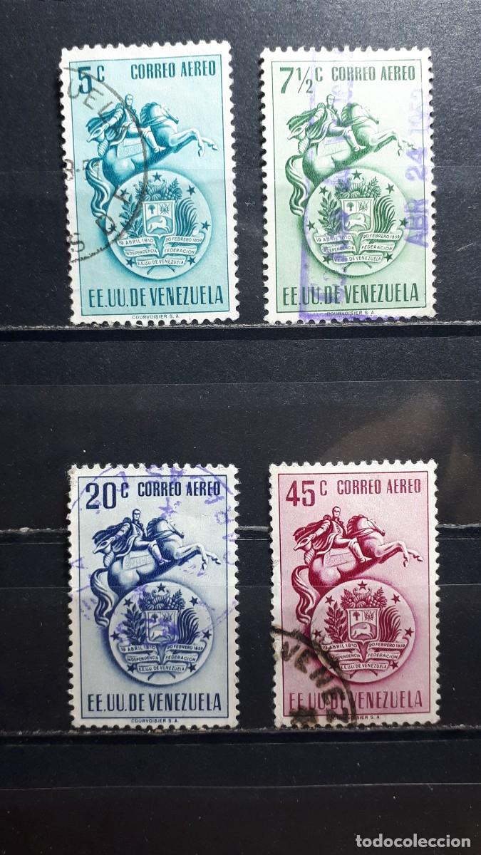 Sellos: VENEZUELA. A&Ntilde;O 1951. &deg;. Yvert A&eacute;reo, 361A,B, 364, 366