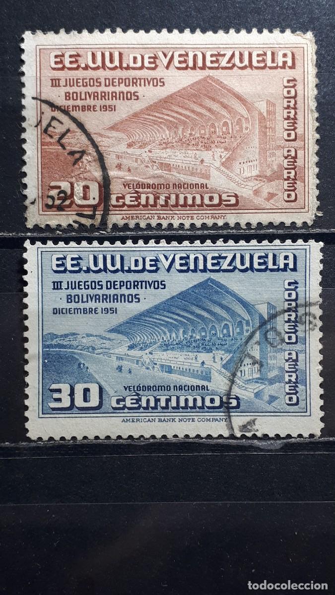 Sellos: VENEZUELA. A&Ntilde;O 1952. &deg;. Yvert A&eacute;reo, 370/1