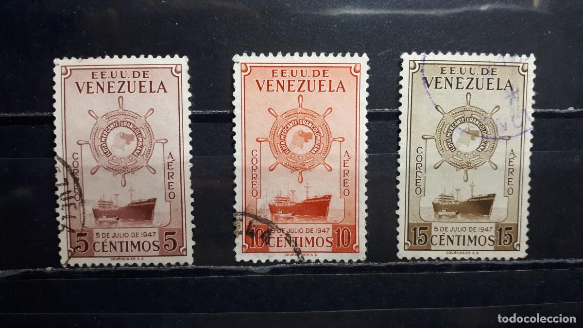 Sellos: VENEZUELA. A&Ntilde;O 1952. &deg;. Yvert A&eacute;reo, 380/80A, 381