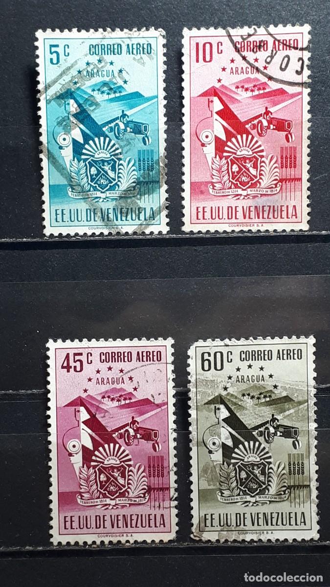 Sellos: VENEZUELA. A&Ntilde;O 1952. &deg;. Yvert A&eacute;reo, 391,393, 397/8