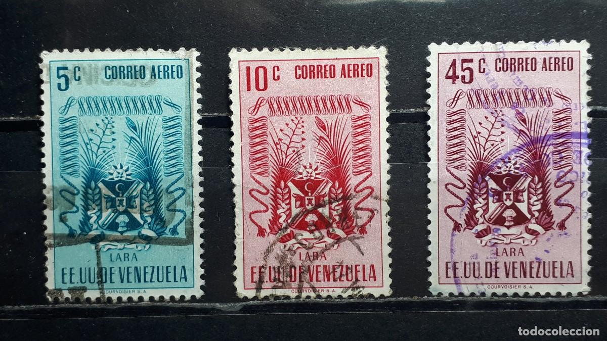 Sellos: VENEZUELA. A&Ntilde;O 1952. &deg;. Yvert A&eacute;reo, 400, 402, 406
