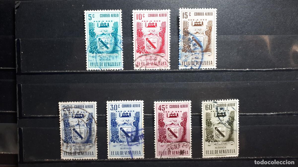Sellos: VENEZUELA. A&Ntilde;O 1952. &deg;. Yvert A&eacute;reo, 409/17, falta 410, 417