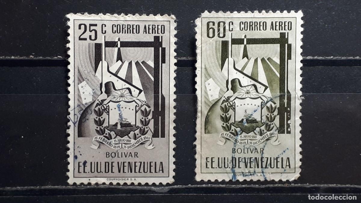 Sellos: VENEZUELA. A&Ntilde;O 1952. &deg;. Yvert A&eacute;reo, 385, 388