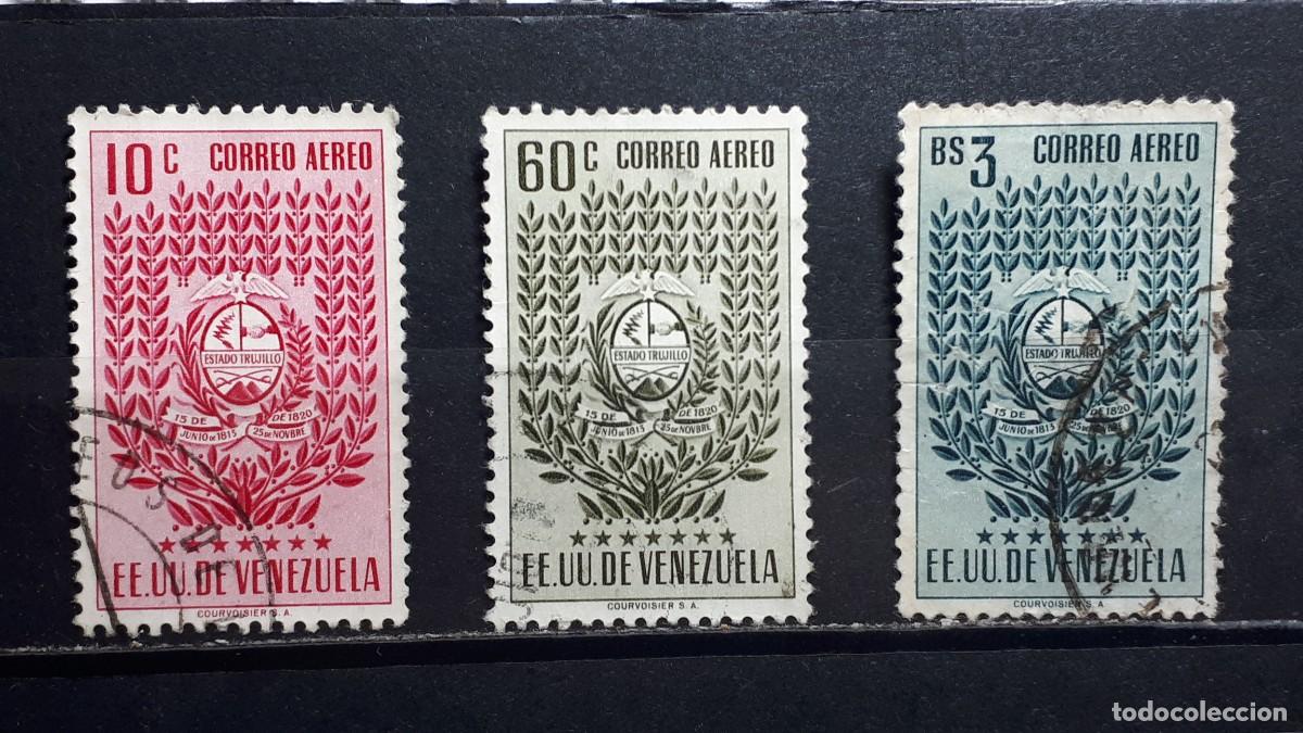 Sellos: VENEZUELA. A&Ntilde;O 1952. &deg;. Yvert A&eacute;reo, 428, 432/3