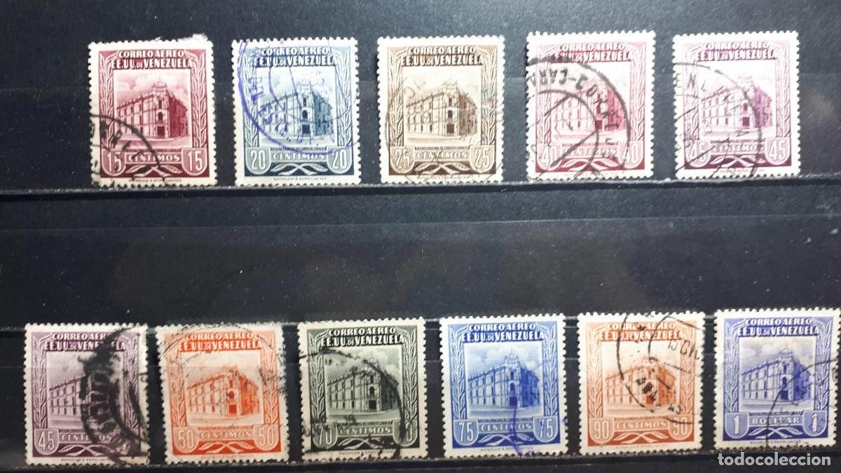 Sellos: VENEZUELA. A&Ntilde;O 1953. &deg;. Yvert A&eacute;reo, 437/46, falta 439A, 442A