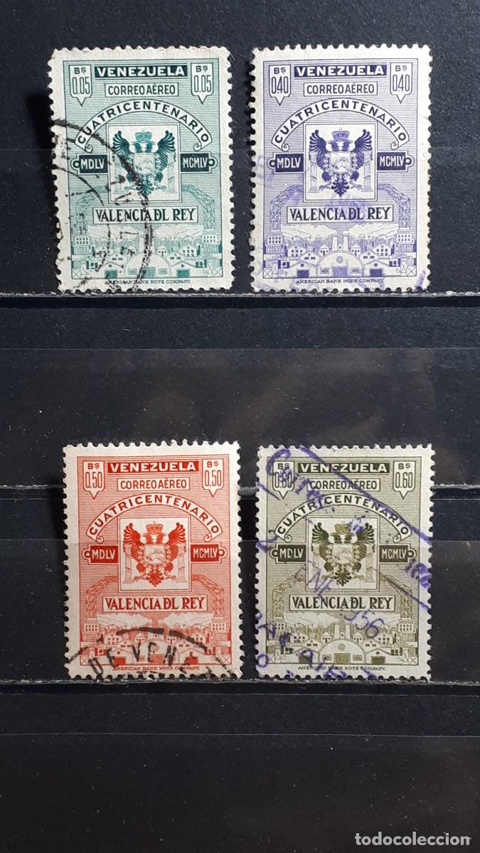 Sellos: VENEZUELA. A&Ntilde;O 1955. &deg;. Yvert A&eacute;reo, 577, 581/3