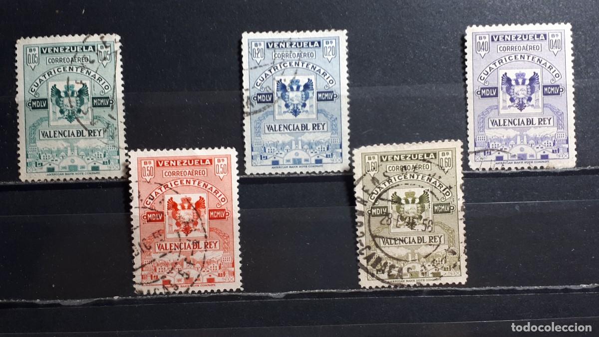 Sellos: VENEZUELA. A&Ntilde;O 1955. &deg;. Yvert A&eacute;reo, 577, 579, 581/3