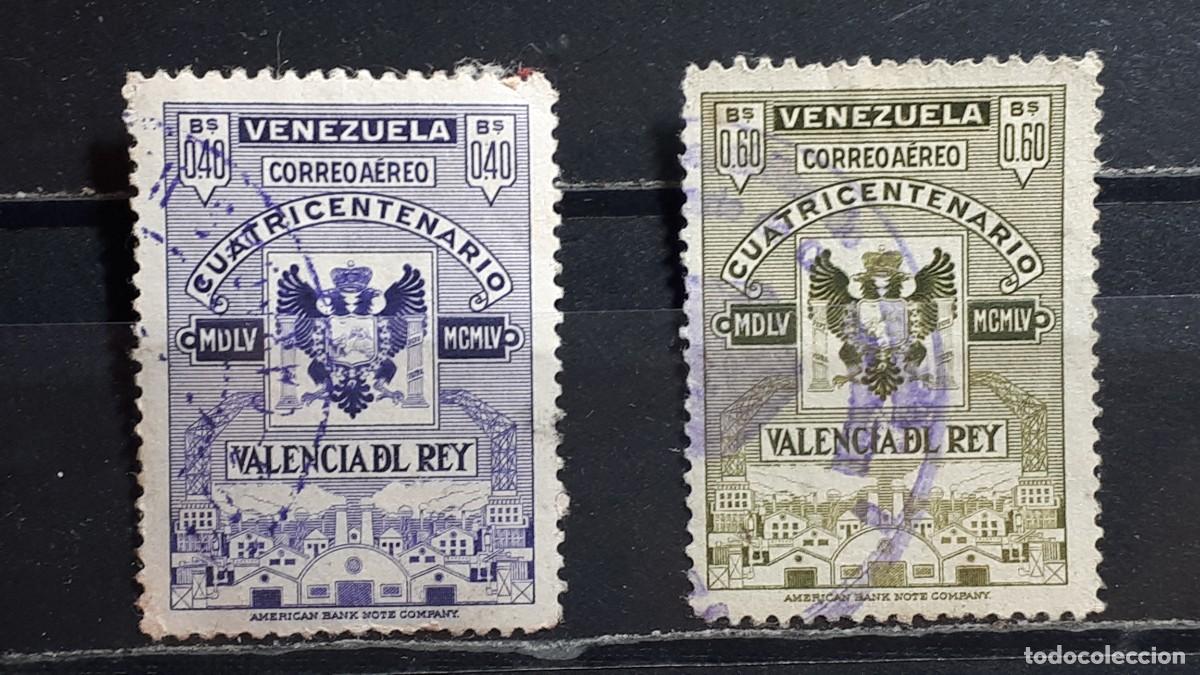 Sellos: VENEZUELA. A&Ntilde;O 1955. &deg;. Yvert A&eacute;reo, 581, 583