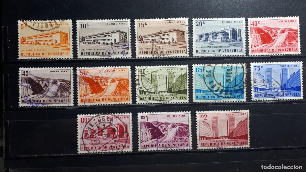 Sellos: VENEZUELA. A&Ntilde;O 1956. &deg;. Yvert A&eacute;reo, 590/605, falta 394/5. 601
