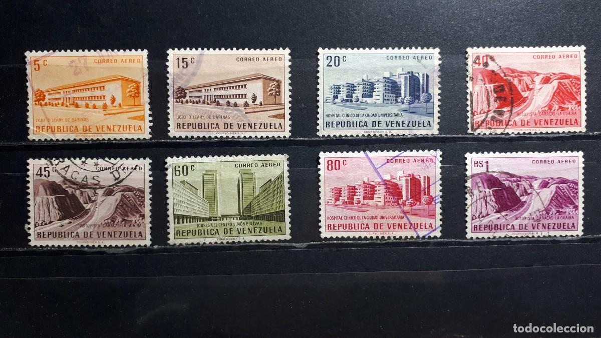 Sellos: VENEZUELA. A&Ntilde;O 1956. &deg;. Yvert A&eacute;reo, 590, 592/3, 596/7, 599, 603/4