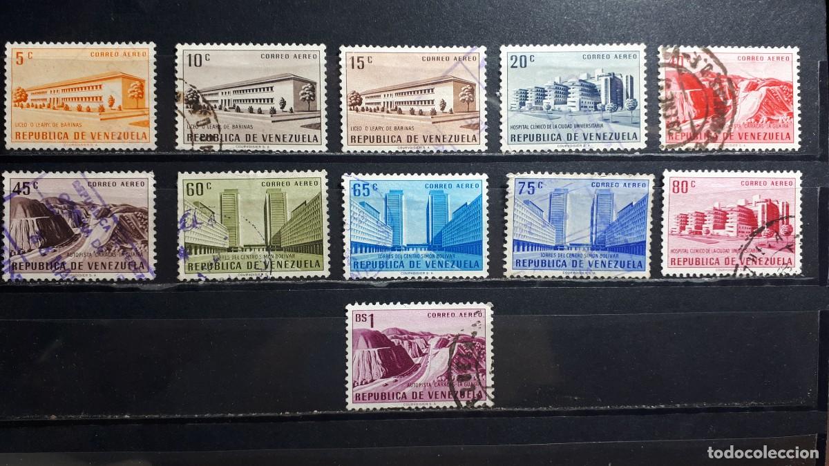 Sellos: VENEZUELA. A&Ntilde;O 1956. &deg;. Yvert A&eacute;reo, 590/3, 596/7, 599/600, 602/4