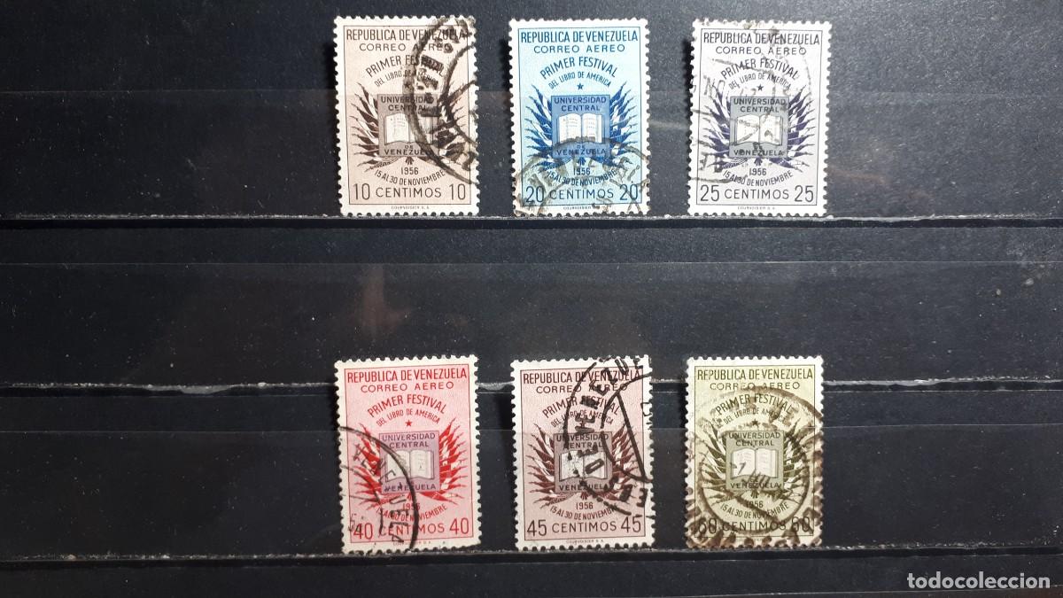 Sellos: VENEZUELA. A&Ntilde;O 1956. &deg;. Yvert A&eacute;reo, 606/12, falta 606.