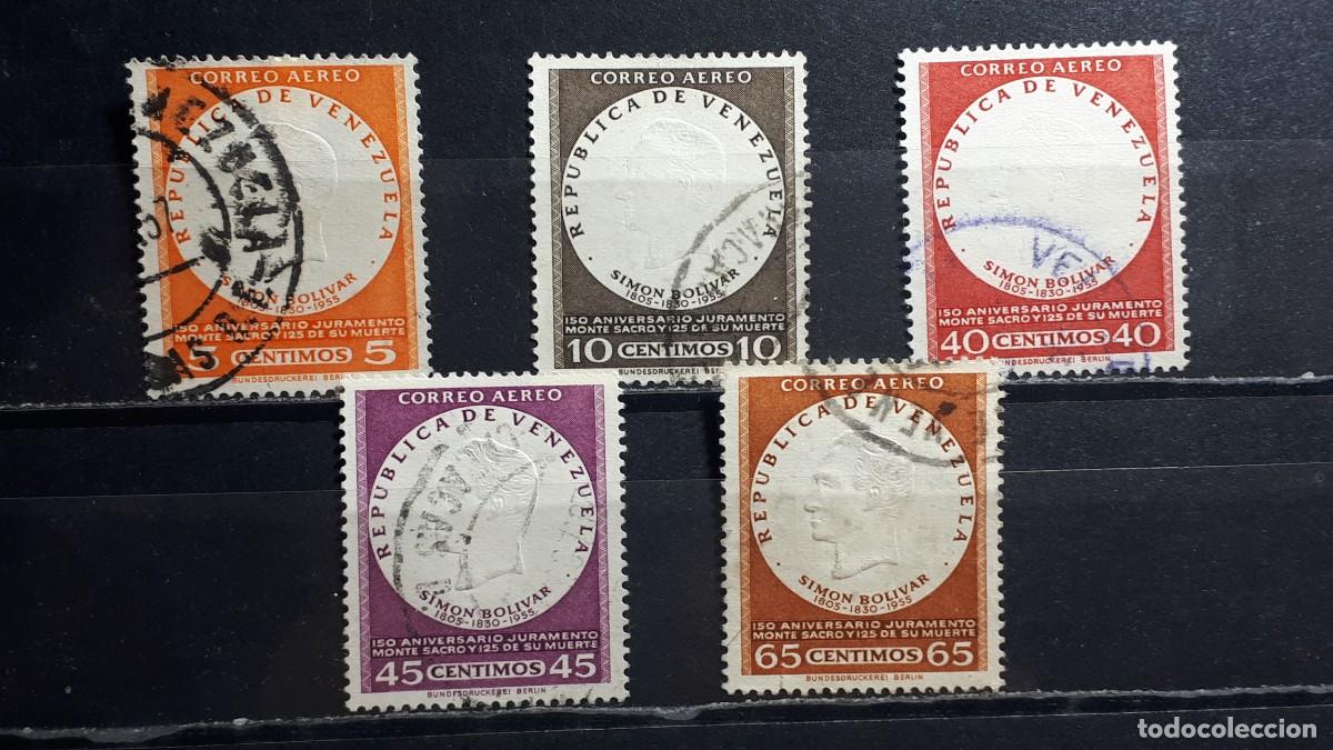 Sellos: VENEZUELA. A&Ntilde;O 1957-8. &deg;. Yvert A&eacute;reo, 613/4, 617/9