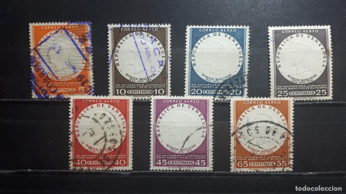 Sellos: VENEZUELA. A&Ntilde;O 1957-8. &deg;. Yvert A&eacute;reo, 613/9