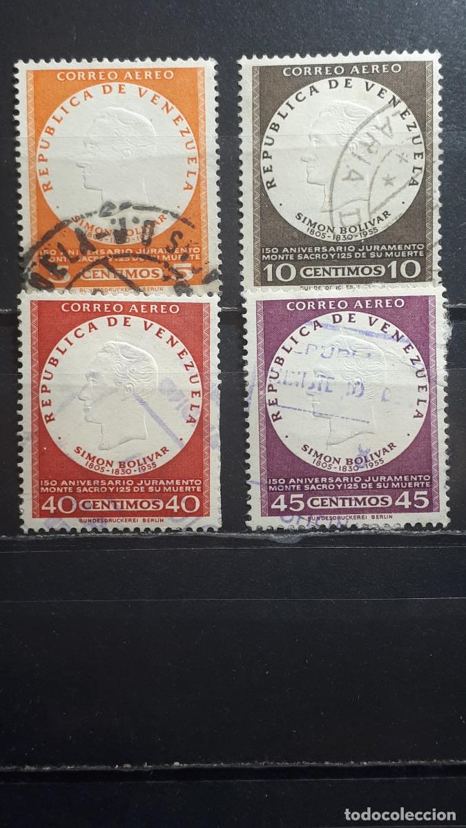 Sellos: VENEZUELA. A&Ntilde;O 1957-8. &deg;. Yvert A&eacute;reo, 613/4, 617/8.