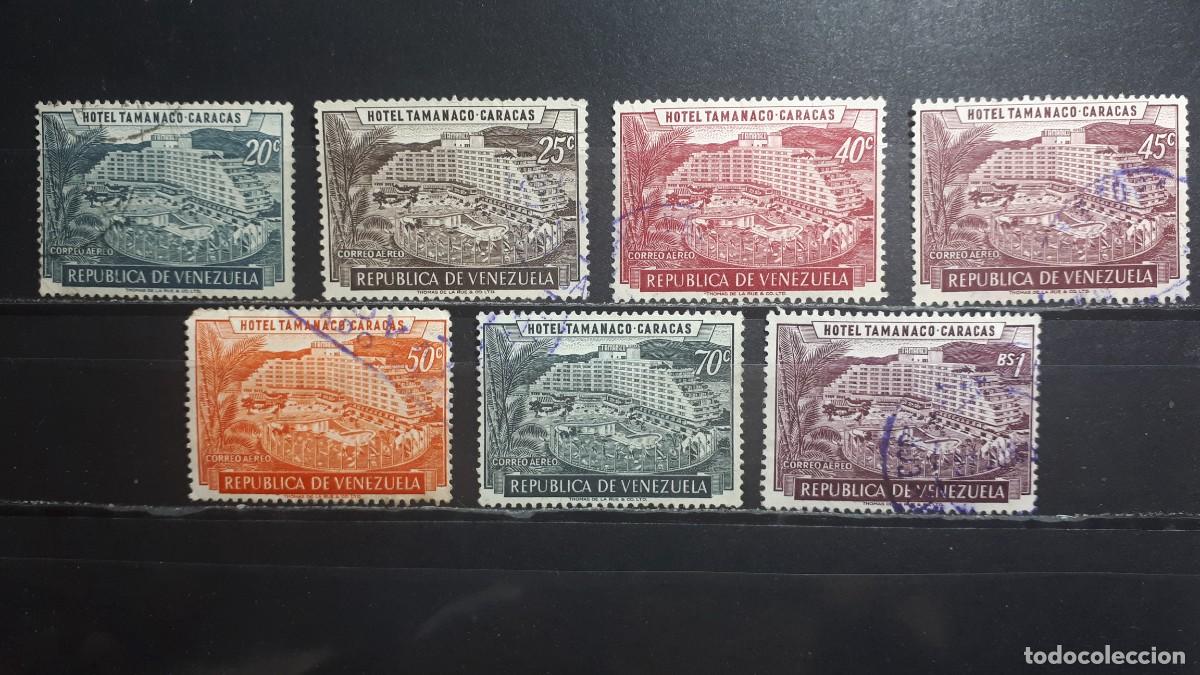 Sellos: VENEZUELA. A&Ntilde;O 1957-8. &deg;. Yvert A&eacute;reo, 623/4, 626/7, 629A, 630.