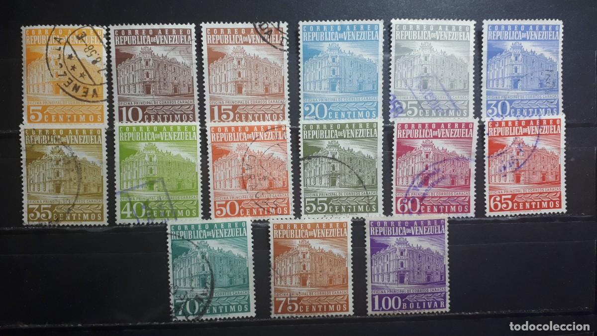 Sellos: VENEZUELA. A&Ntilde;O 1958-9. &deg;. Yvert A&eacute;reo, 632/44, falta 641C/42A.