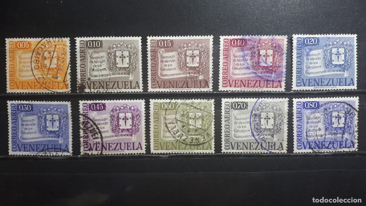 Sellos: VENEZUELA. A&Ntilde;O 1958. &deg;. Yvert A&eacute;reo, 645/8, 650/2, 654, 656
