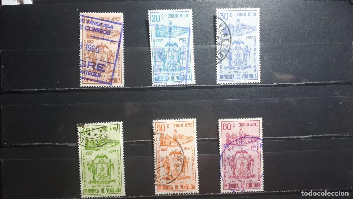 Sellos: VENEZUELA. A&Ntilde;O 1958. &deg;. Yvert A&eacute;reo, 666/7, 669/72,