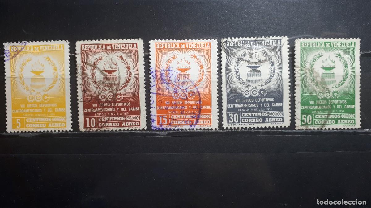 Sellos: VENEZUELA. A&Ntilde;O 1958. &deg;. Yvert A&eacute;reo, 675/9