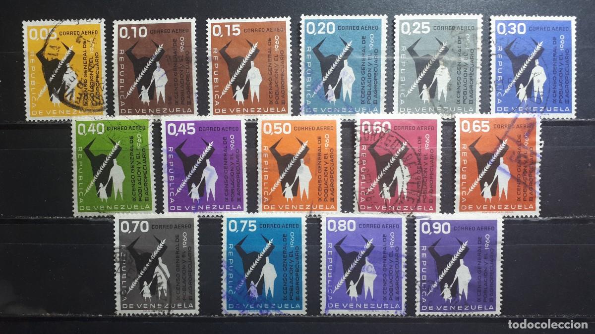 Sellos: VENEZUELA. A&Ntilde;O 1961. &deg;. Yvert A&eacute;reo, 728/35