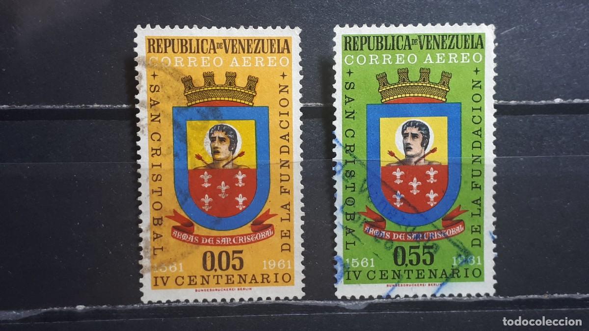 Sellos: VENEZUELA. A&Ntilde;O 1961. &deg;. Yvert A&eacute;reo, 739/40