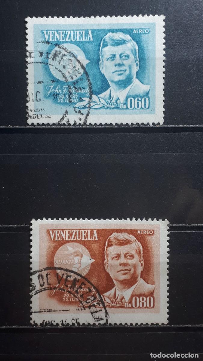 Sellos: VENEZUELA. A&Ntilde;O 1965. &deg;. Yvert A&eacute;reo 860/1