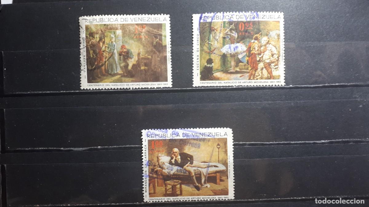 Sellos: VENEZUELA. A&Ntilde;O 1966. &deg;. Yvert A&eacute;reo 885/7