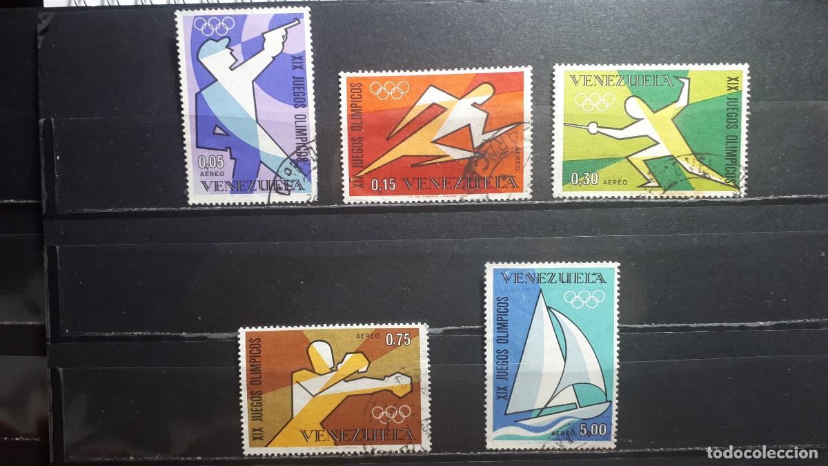 Sellos: VENEZUELA. A&Ntilde;O 1968. &deg;. Yvert A&eacute;reo 951/5