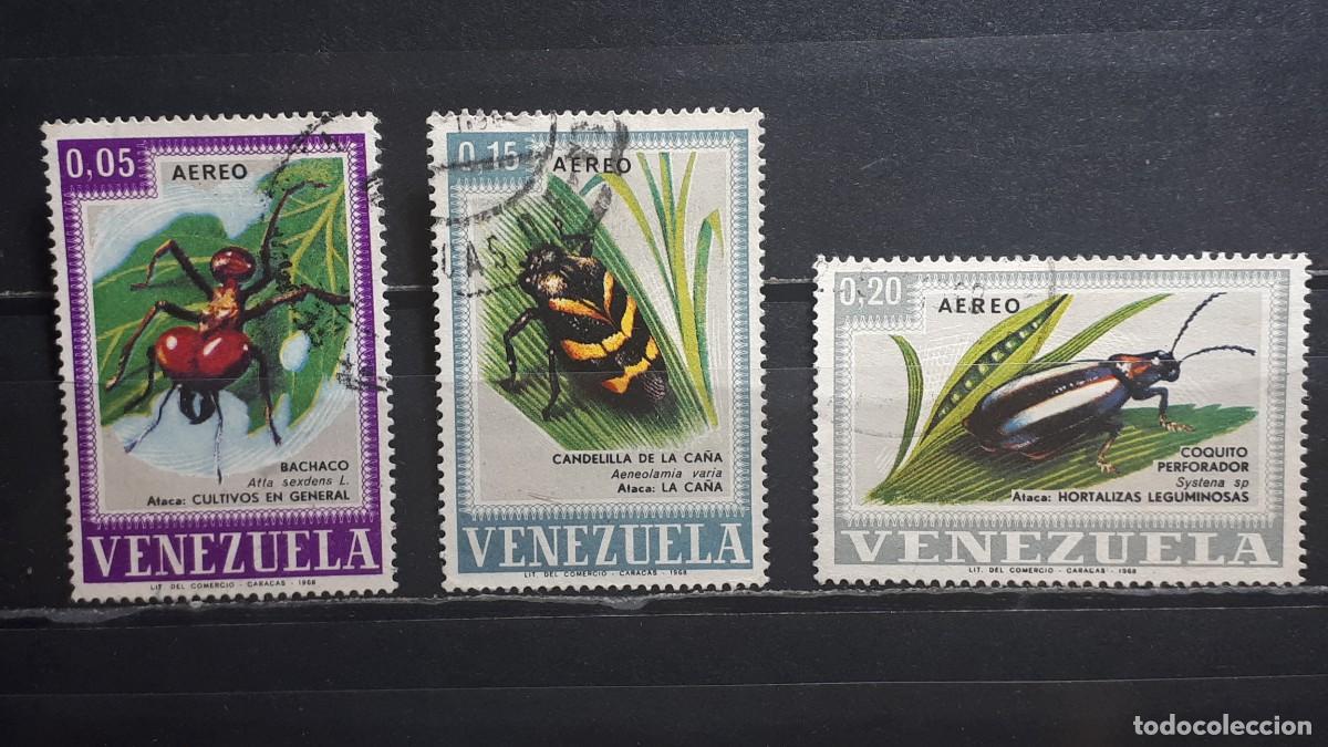 Sellos: VENEZUELA. A&Ntilde;O 1968. &deg;. Yvert A&eacute;reo 947/9
