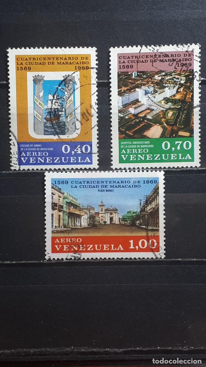 Sellos: VENEZUELA. A&Ntilde;O 1969. &deg;. Yvert A&eacute;reo 973/4, 976