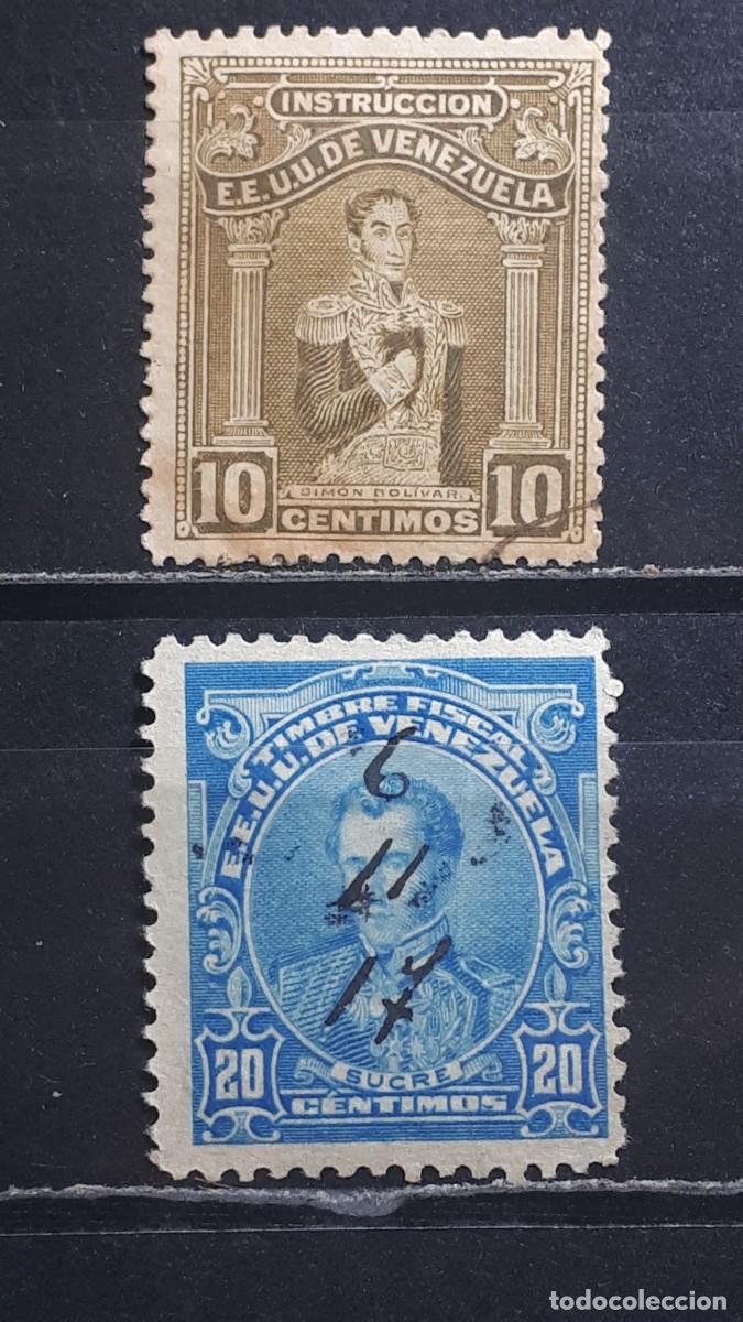 Sellos: VENEZUELA. A&Ntilde;O 1914-22. &deg;. Yvert FISCAL 118, 136