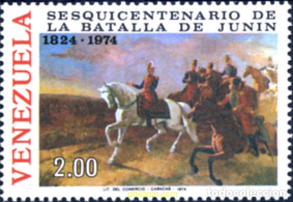 Sellos: 59942 MNH VENEZUELA 1974 150 ANIVERSARIO DE LA BATALLA DE JUNIN