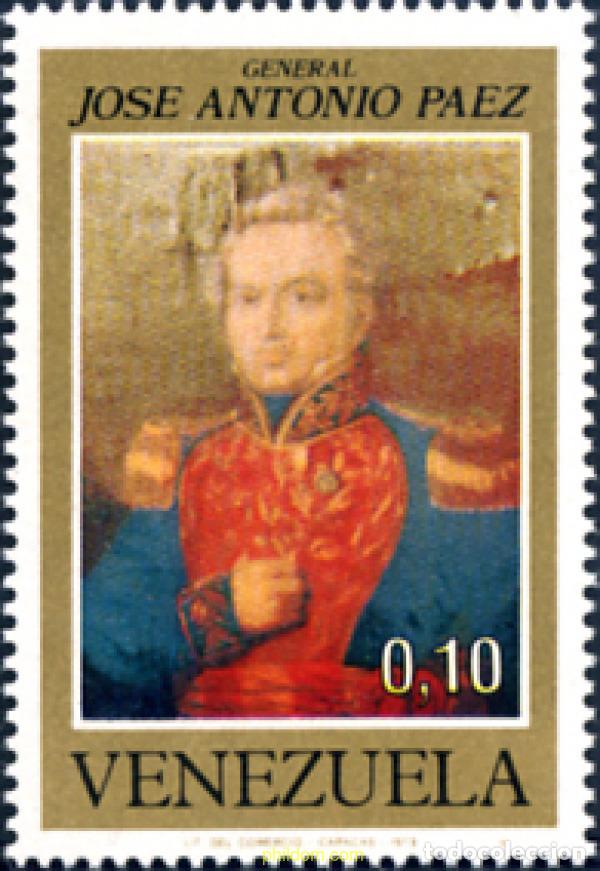 Sellos: 680413 MNH VENEZUELA 1973 CENTENARIO DE LA MUERTE DE JOSE ANTONIO PAEZ