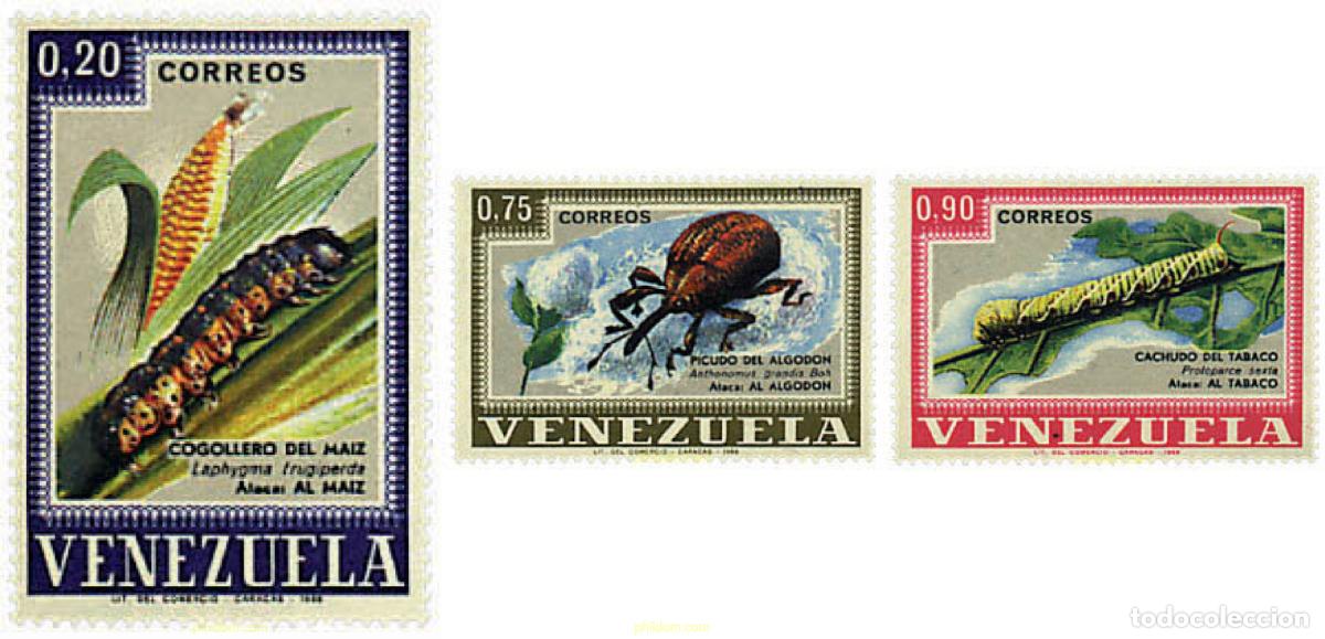 Sellos: 679568 MNH VENEZUELA 1968 INSECTOS PERJUDICIALES PARA LAS PLANTAS