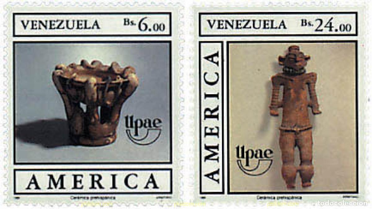 Sellos: 30958 MNH VENEZUELA 1989 AMERICA-UPAEP 1989 - PUEBLOS PRECOLOMBIANOS, USOS Y COSTUMBRES