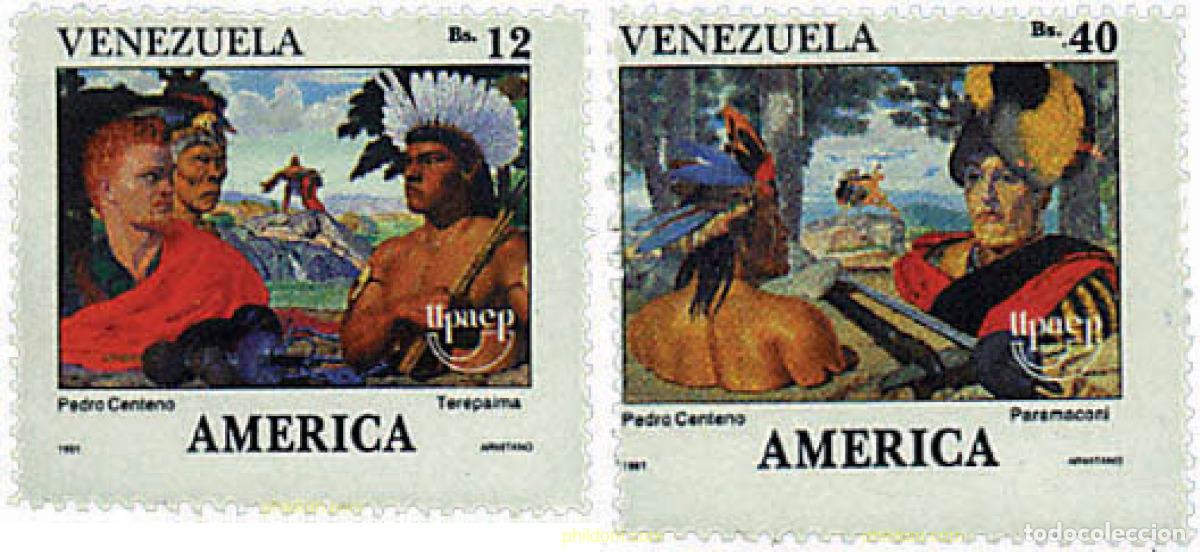 Sellos: 30997 MNH VENEZUELA 1991 AMERICA-UPAEP 1991 - VIAJES DEL DESCUBRIMIENTO