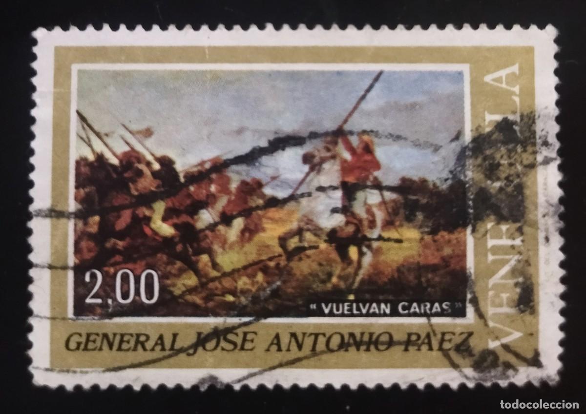 Sellos: VENEZUELA 1973 Centenario de la muerte del general Jos&eacute; Antonio P&aacute;ez. USADO.