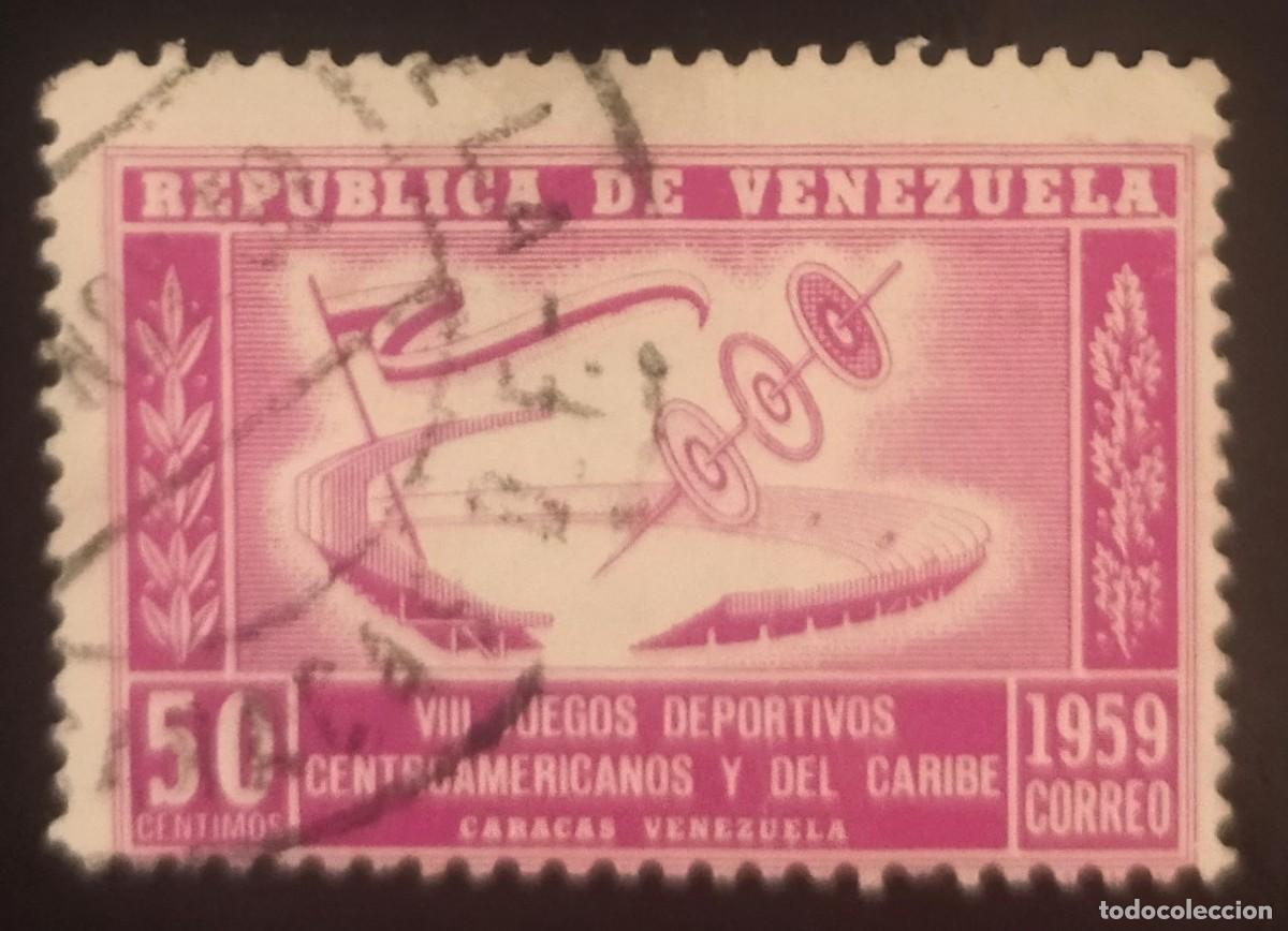 Sellos: VENEZUELA 1959 VIII Juegos deportivos panamericanos y del Caribe. Caracas. USADO.