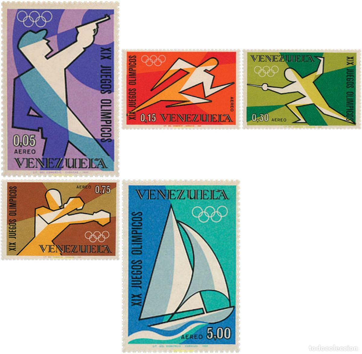 Sellos: 27124 MNH VENEZUELA 1968 19 JUEGOS OLIMPICOS VERANO MEXICO 1968